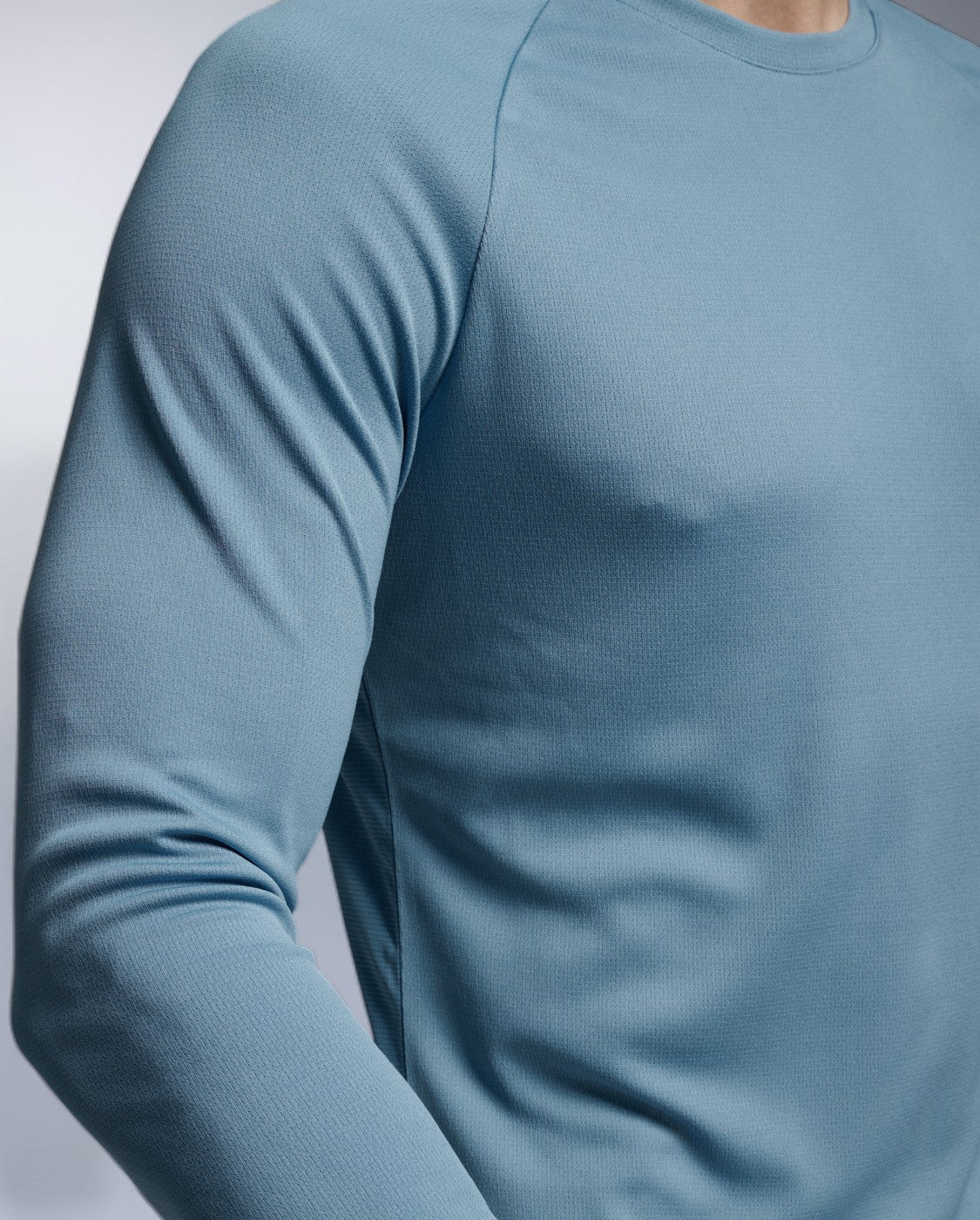 Aero Mesh Long Sleeve Laufshirt Herren - blue shade/black reflective