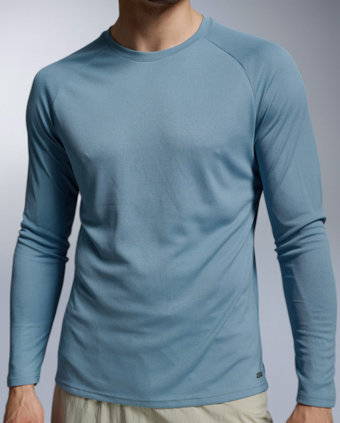 Aero Mesh Long Sleeve Laufshirt Herren - blue shade/black reflective