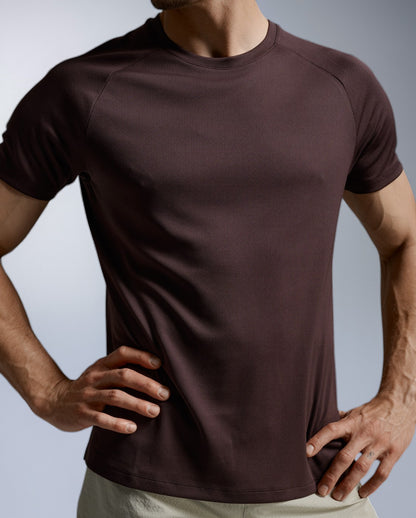 Aero Mesh Tee Laufshirt Herren - bark/black reflective