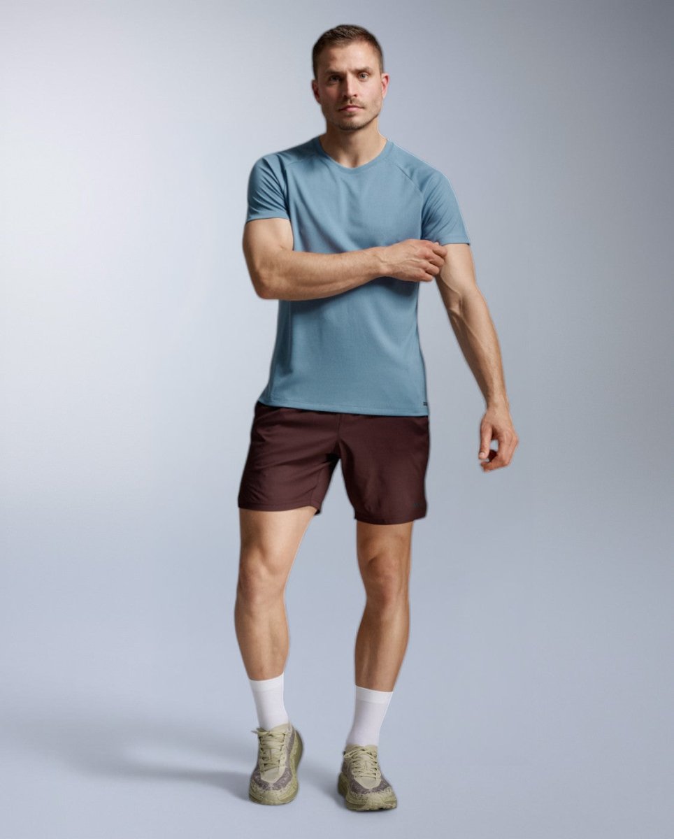 Aero Mesh Tee Laufshirt Herren - blue shade/black reflective