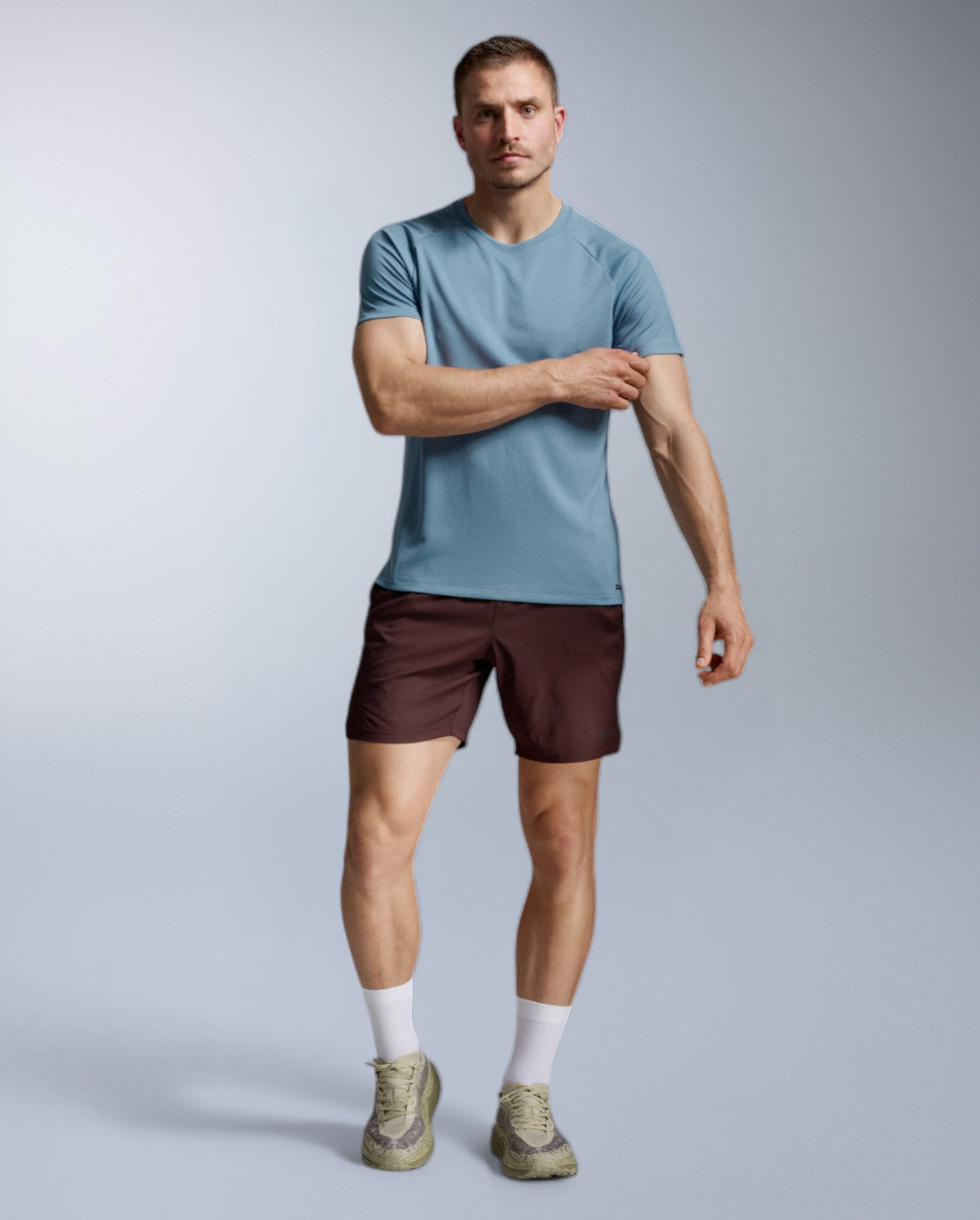 Aero Mesh Tee Laufshirt Herren - blue shade/black reflective