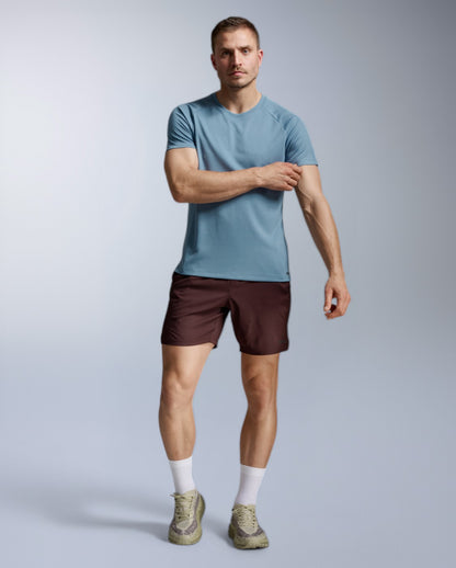 Aero Mesh Tee Laufshirt Herren - blue shade/black reflective
