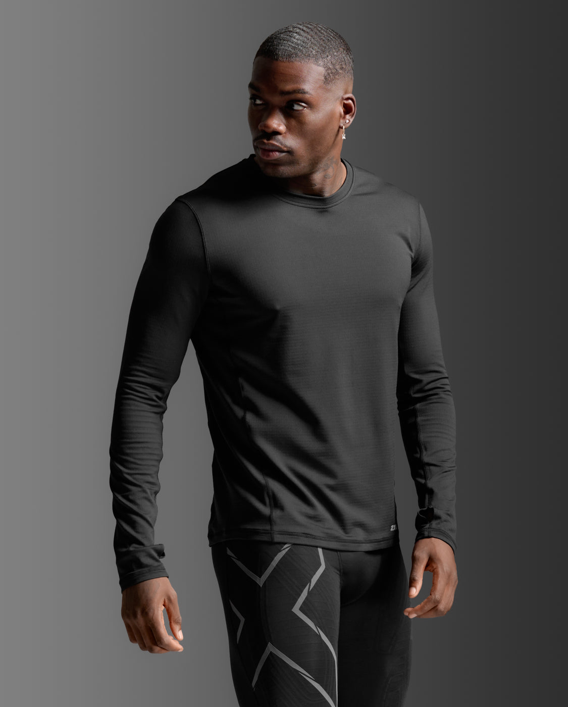Ignition Grid Base Layer Longsleeve Herren - black/silver reflective