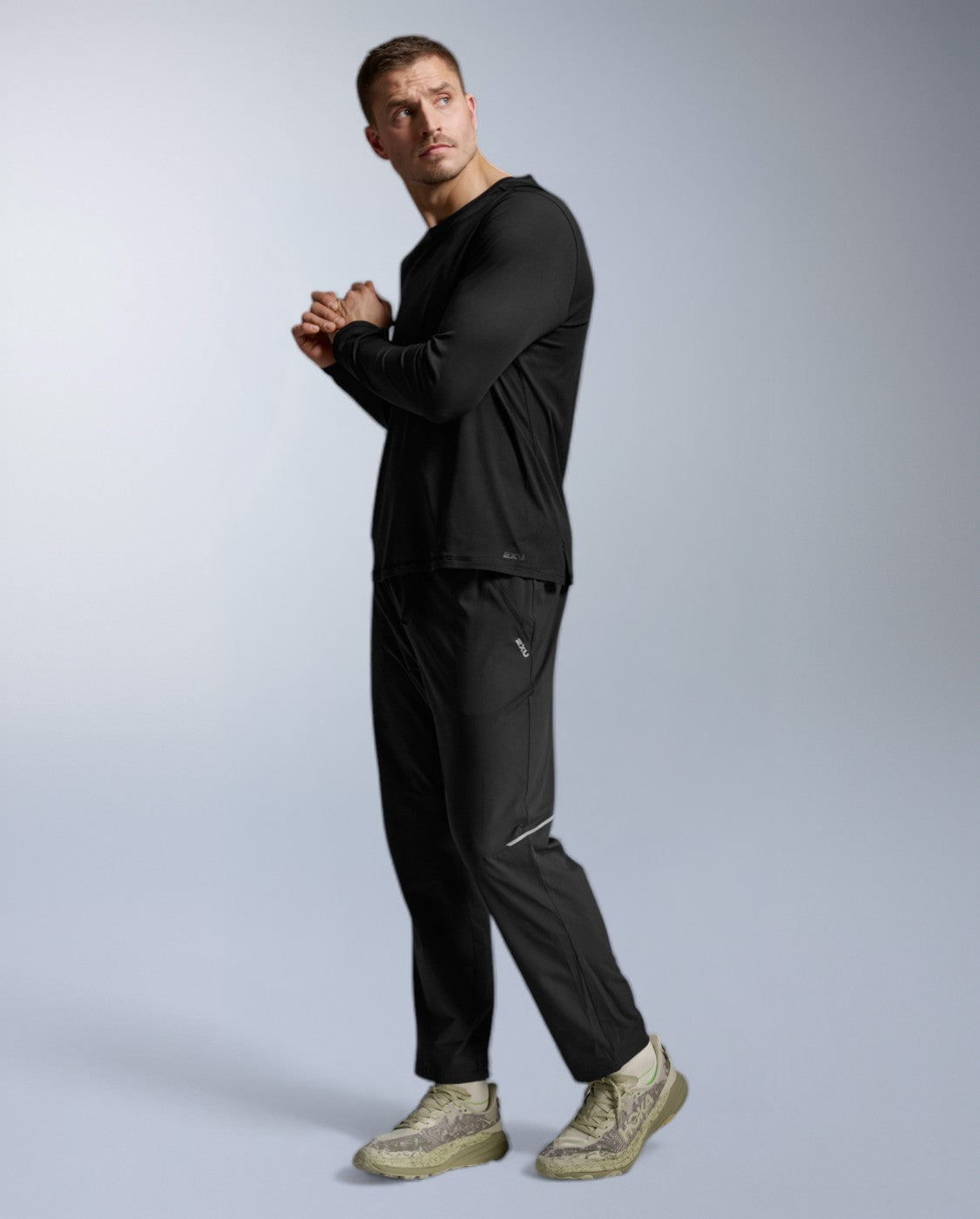 Aero Trail Long Sleeve Laufshirt Herren - black/black reflective