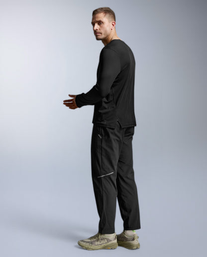 Aero Trail Long Sleeve Laufshirt Herren - black/black reflective