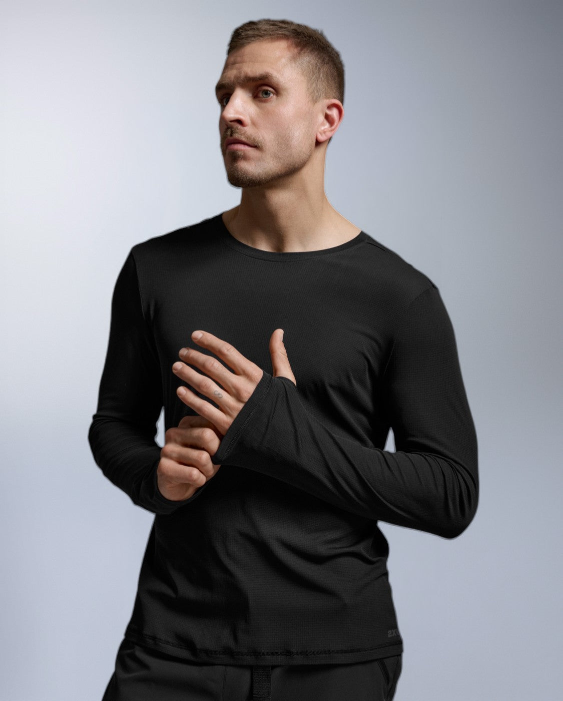 Aero Trail Long Sleeve Laufshirt Herren - black/black reflective