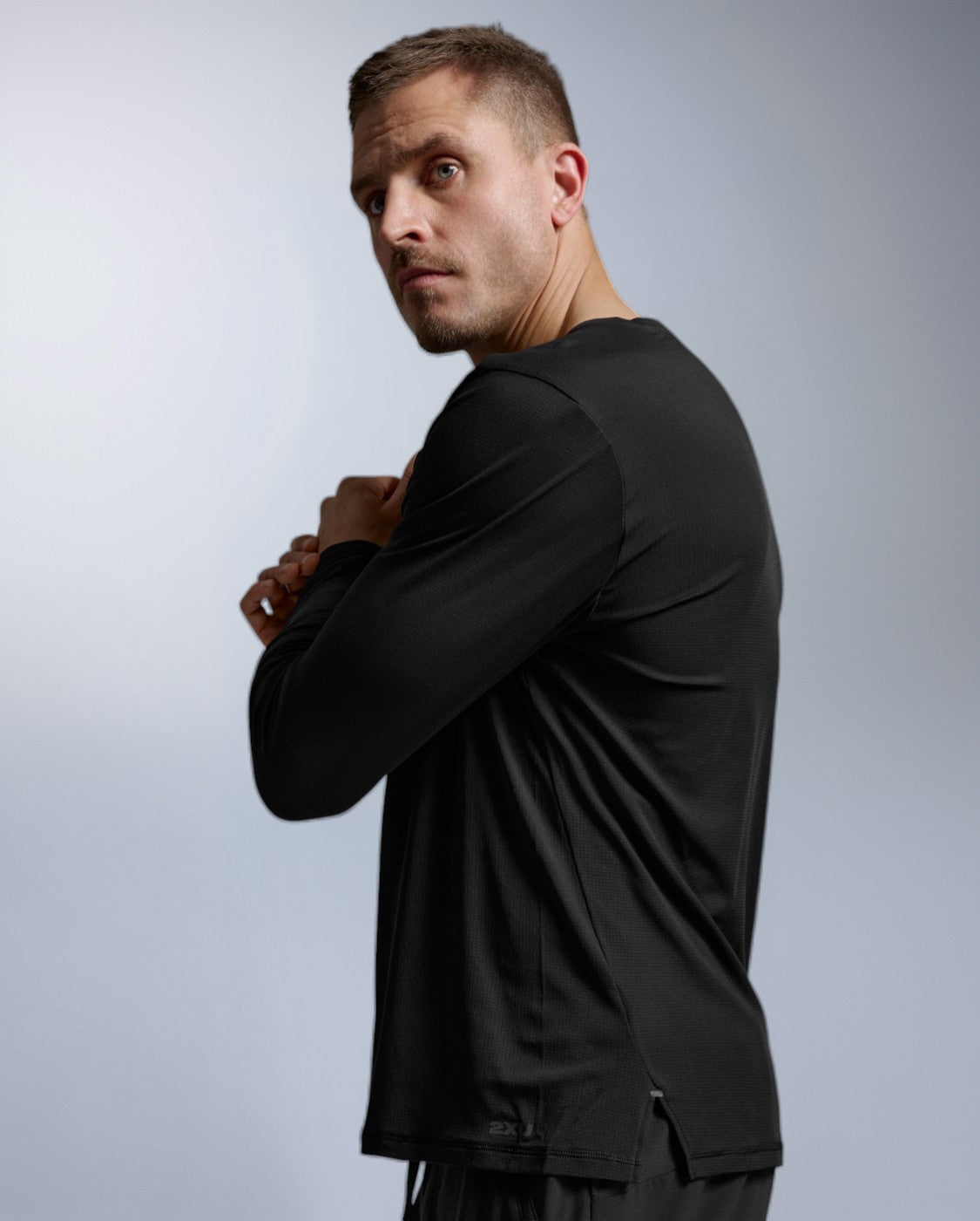 Aero Trail Long Sleeve Laufshirt Herren - black/black reflective