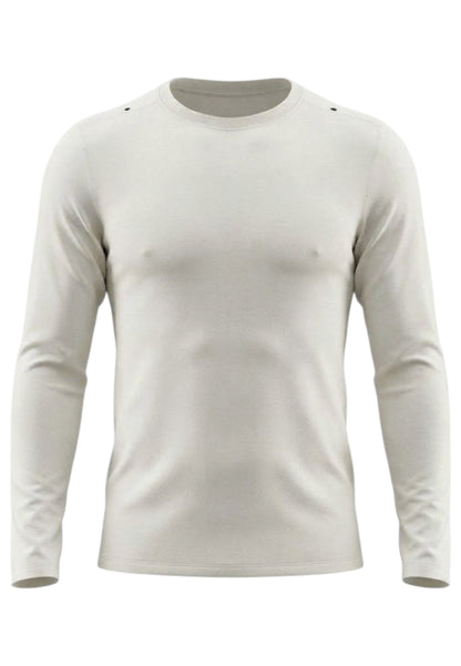 Aero Trail Long Sleeve Laufshirt Herren - chalk/black reflective