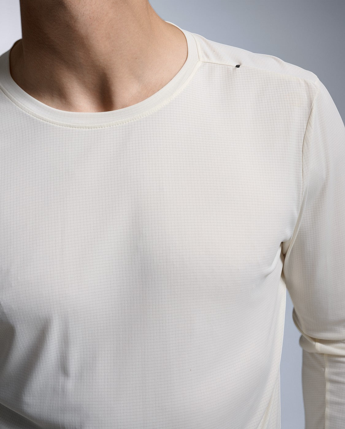 Aero Trail Long Sleeve Laufshirt Herren - chalk/black reflective
