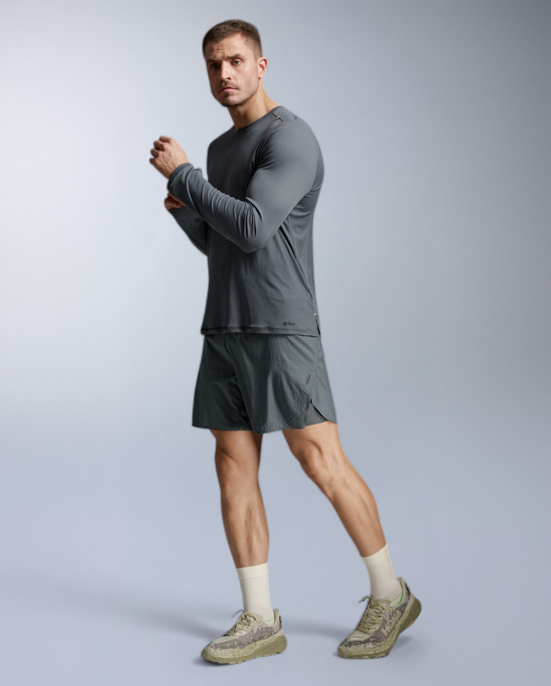 Aero Trail Long Sleeve Laufshirt Herren - turbulence/black reflective