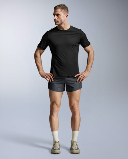 Aero Trail Tee Running shirt Men - black/black reflective