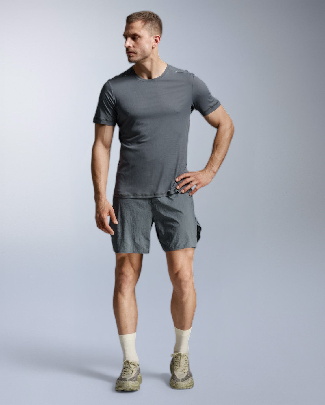 Aero Trail Tee Laufshirt Herren - turbulence/black reflective
