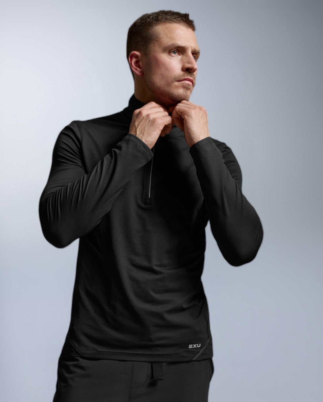 Aero Trail 1/2 Zip Laufshirt Herren - black/silver reflective