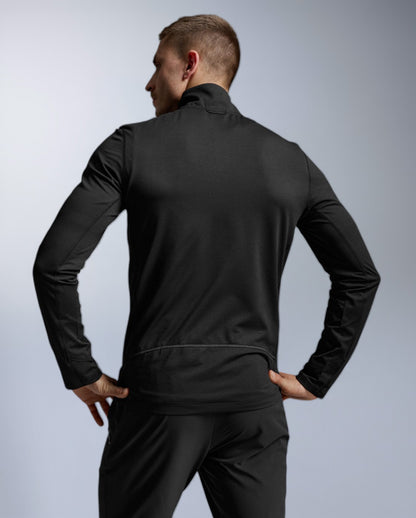 Aero Trail 1/2 Zip Laufshirt Herren - black/silver reflective