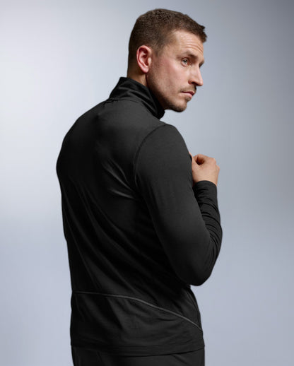 Aero Trail 1/2 Zip Laufshirt Herren - black/silver reflective