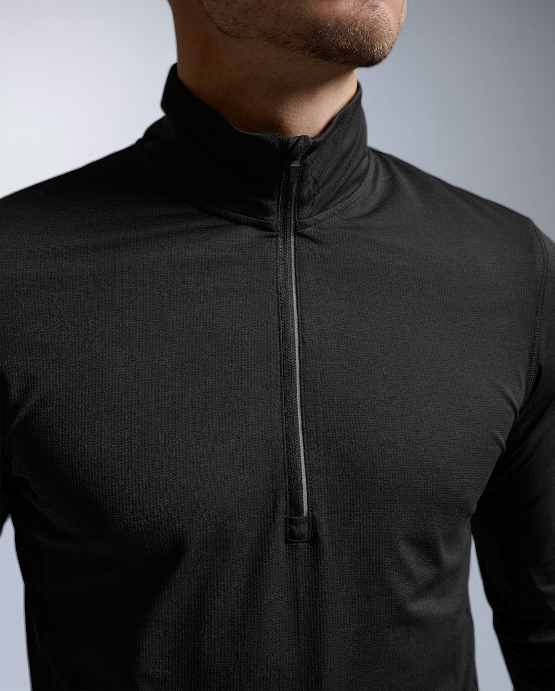 Aero Trail 1/2 Zip Laufshirt Herren - black/silver reflective