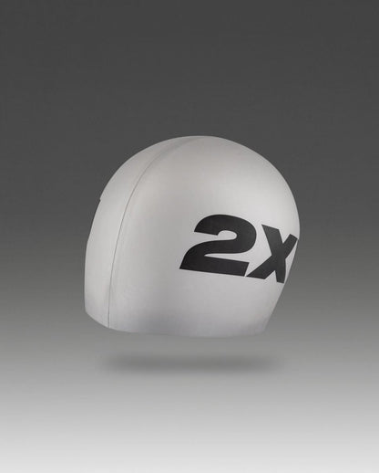 Unisex Silicone Swim Cap Schwimmmütze - silver/silver