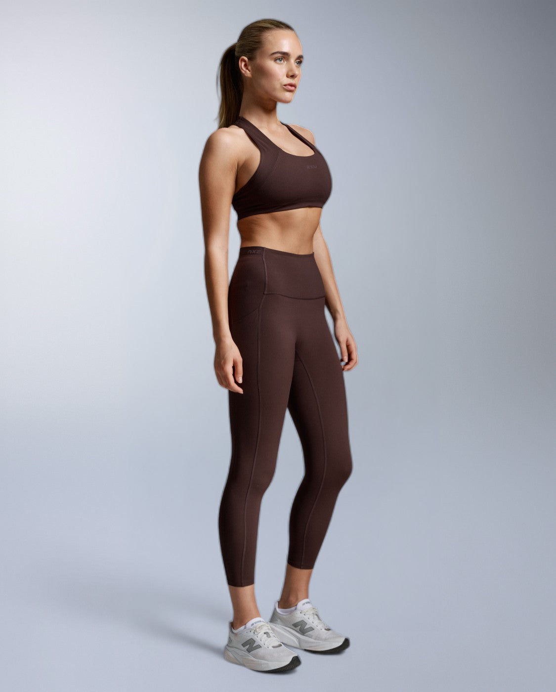 Form Stash Hi-Rise Compression 7/8 Fitnesstight Damen - bark/bark