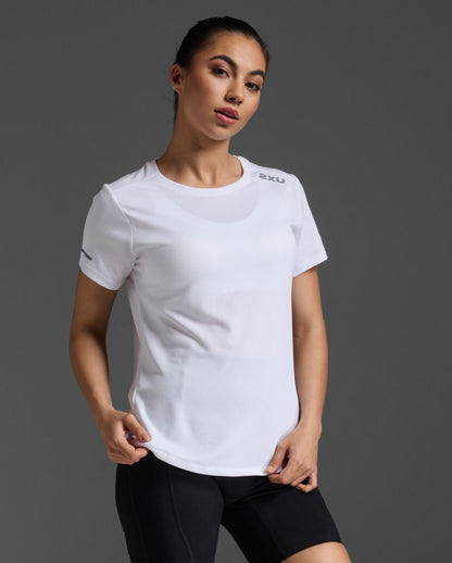Aero T-Shirt Damen - white/silver reflective