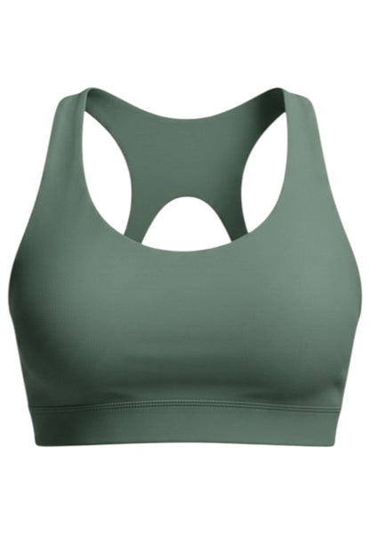 Aero Mesh Medium Impact Bra Sport-BH Damen - olive leaf/olive leaf reflect