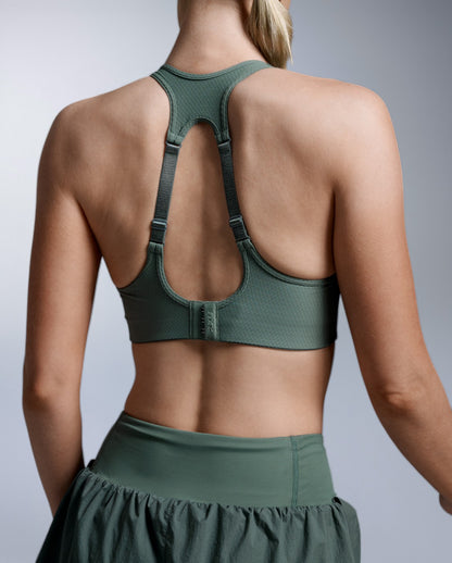 Aero Mesh Medium Impact Bra Sport-BH Damen - olive leaf/olive leaf reflect