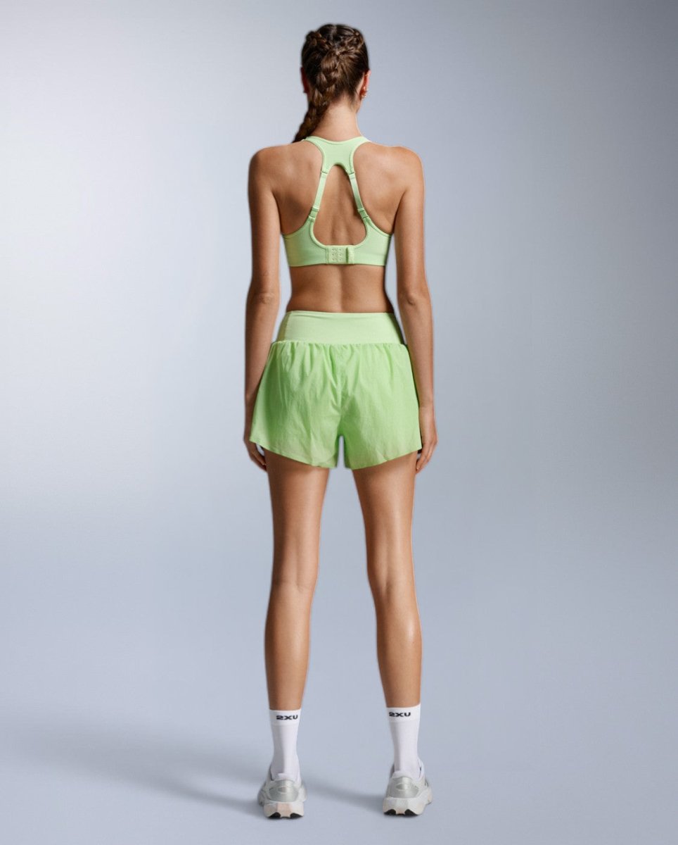 Aero Hi-Rise 2-in-1 3 Inch Shorts Running shorts Women - lime zest/lime zest reflective