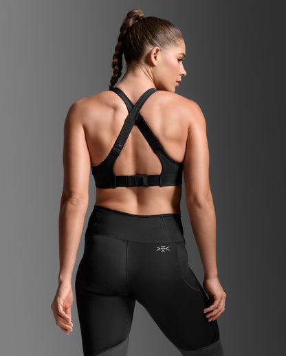 Light Speed High Impact Bra Sport-BH Damen - black/silver reflective