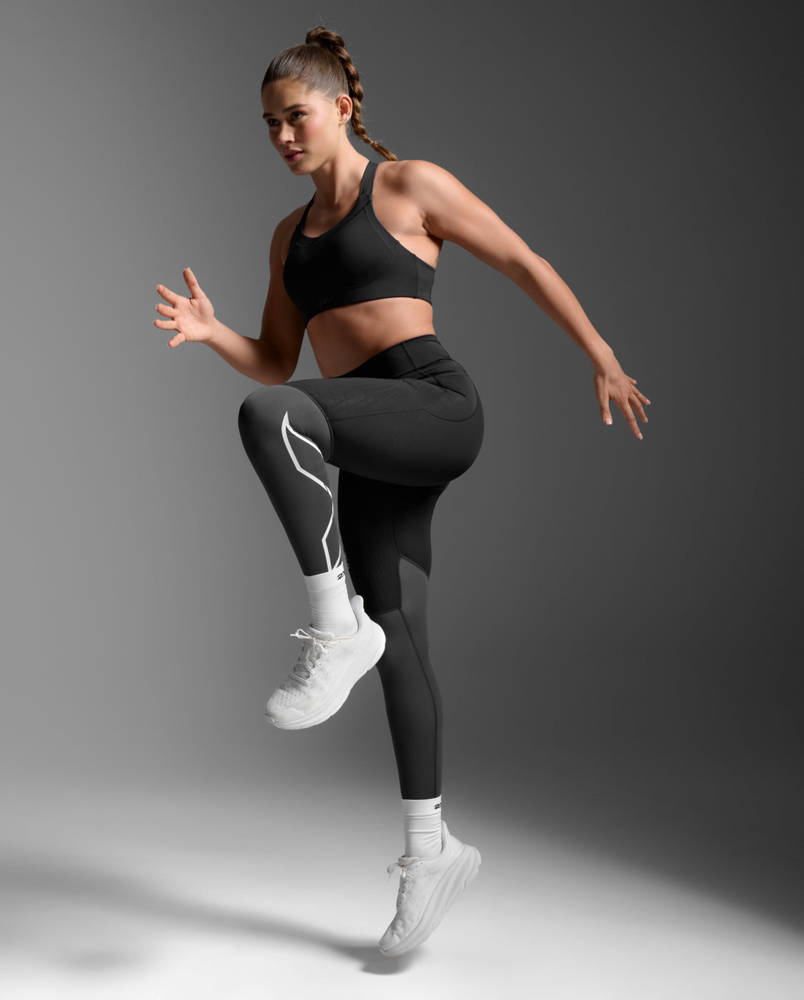 Light Speed High Impact Bra Sport-BH Damen - black/silver reflective