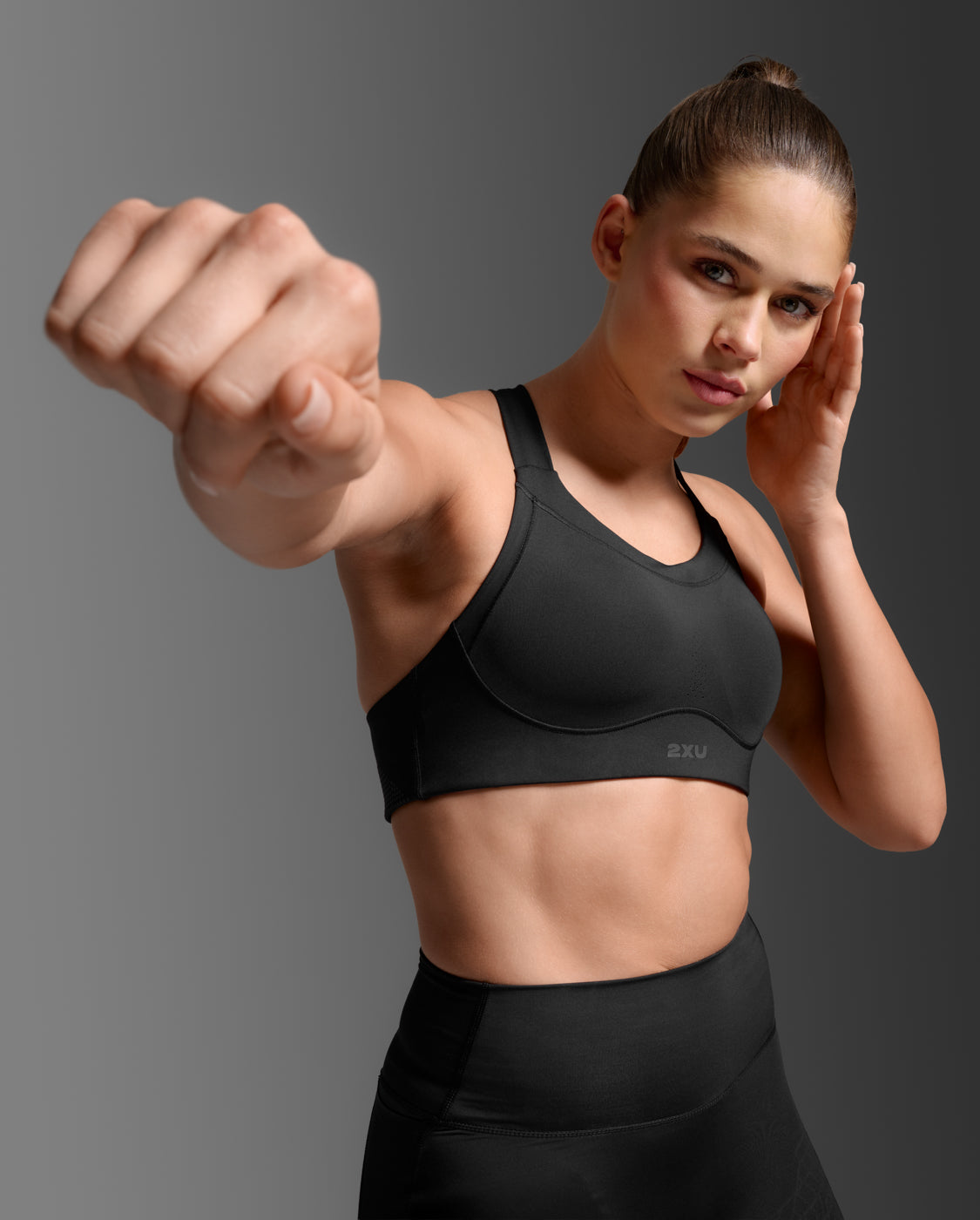 Light Speed High Impact Bra Sport-BH Damen - black/silver reflective