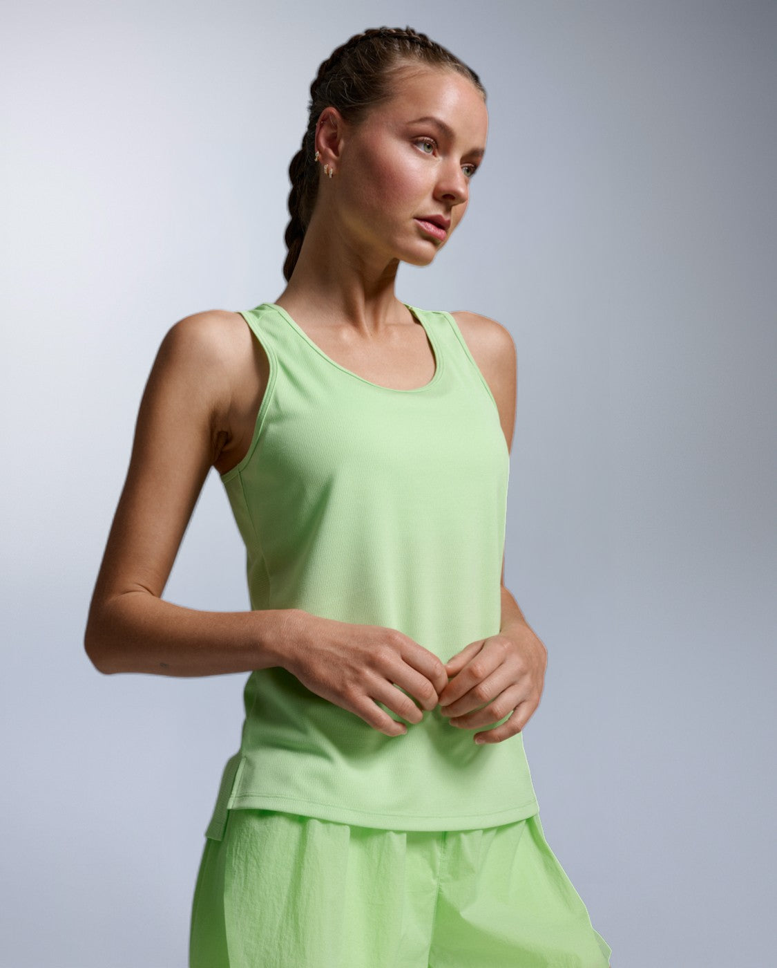 Aero Mesh Singlet Running shirt Women - lime zest/lime zest reflective