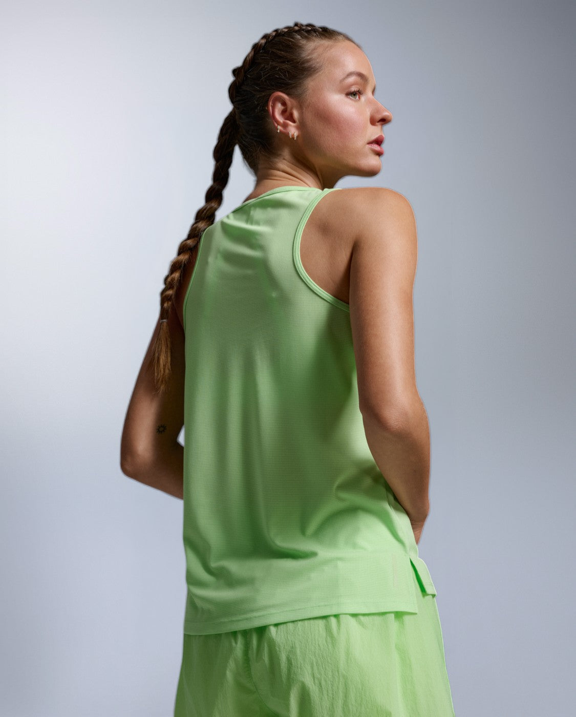 Aero Mesh Singlet Running shirt Women - lime zest/lime zest reflective