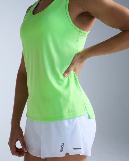 Aero Mesh Singlet Running shirt Women - lime zest/lime zest reflective