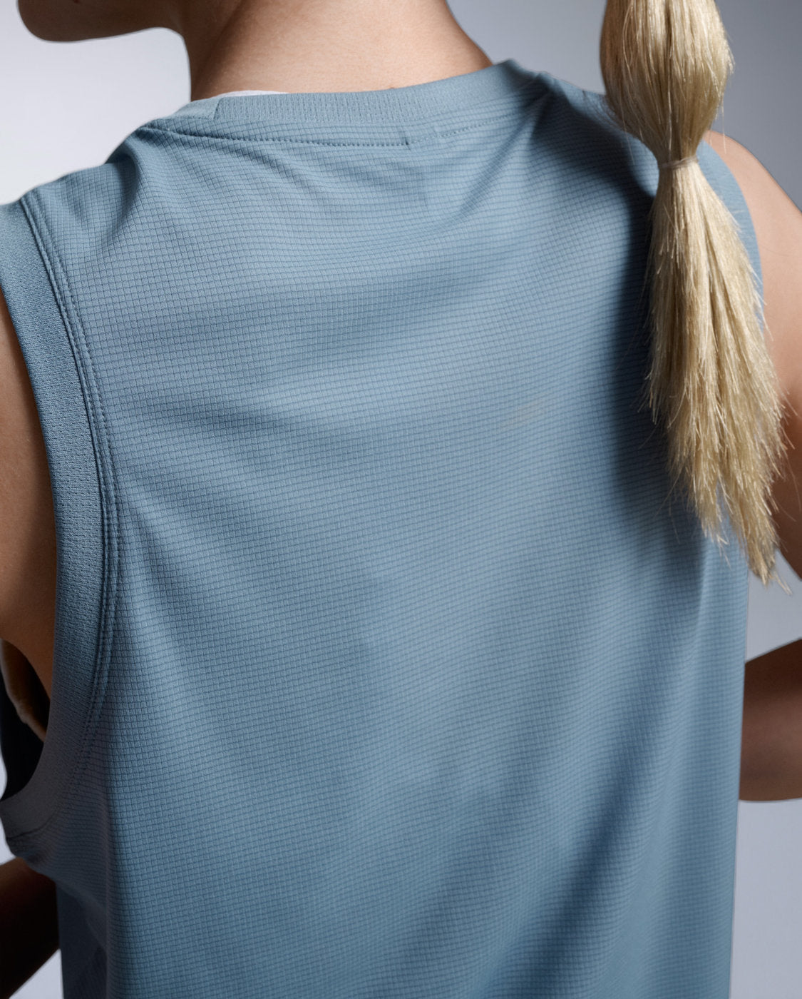 Aero Mesh Crop Tank Laufshirt Damen - blue shade/blue shade reflect