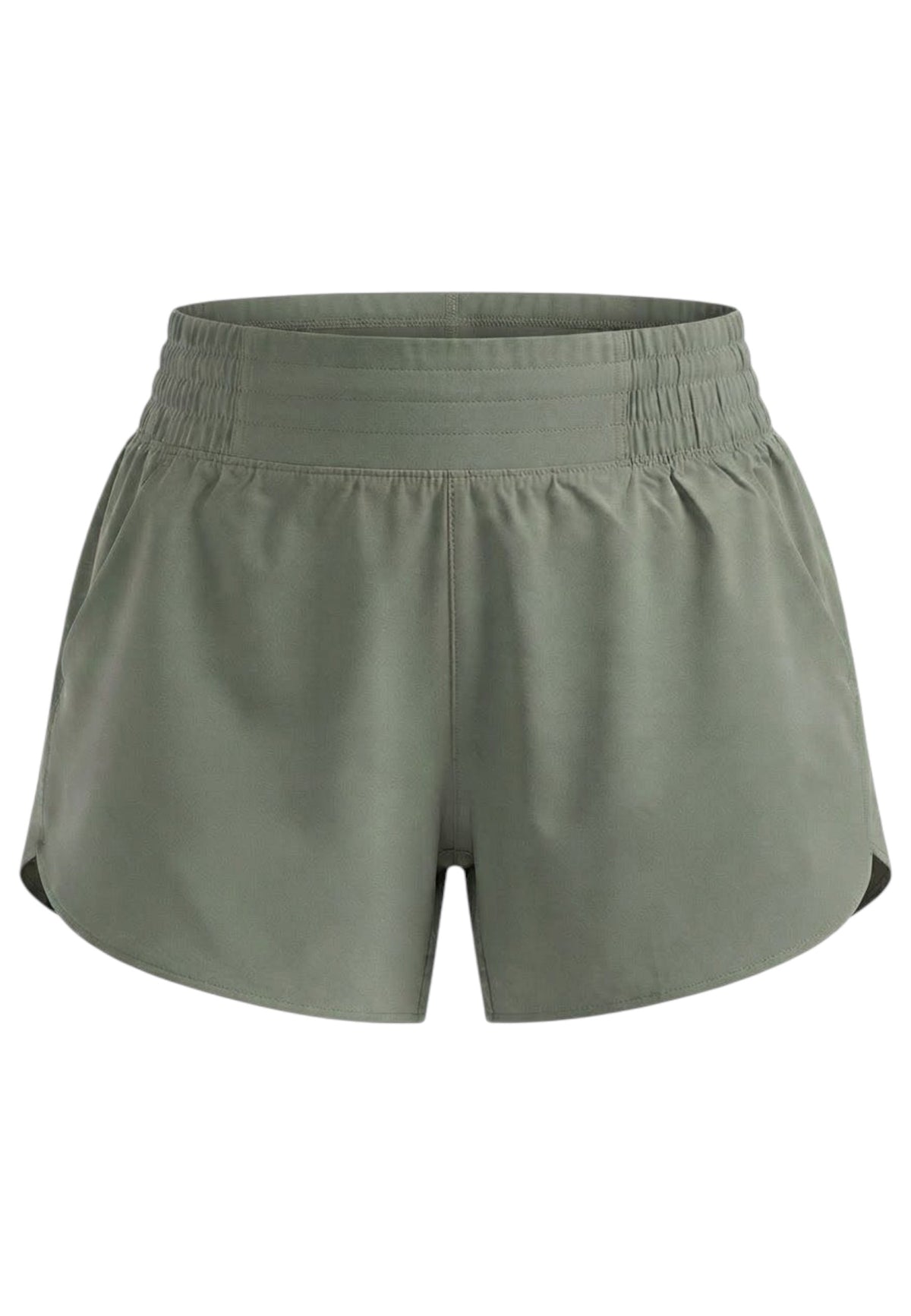 Aero Hi-Rise 4 Inch Shorts Laufhose Damen - olive leaf/olive leaf reflect