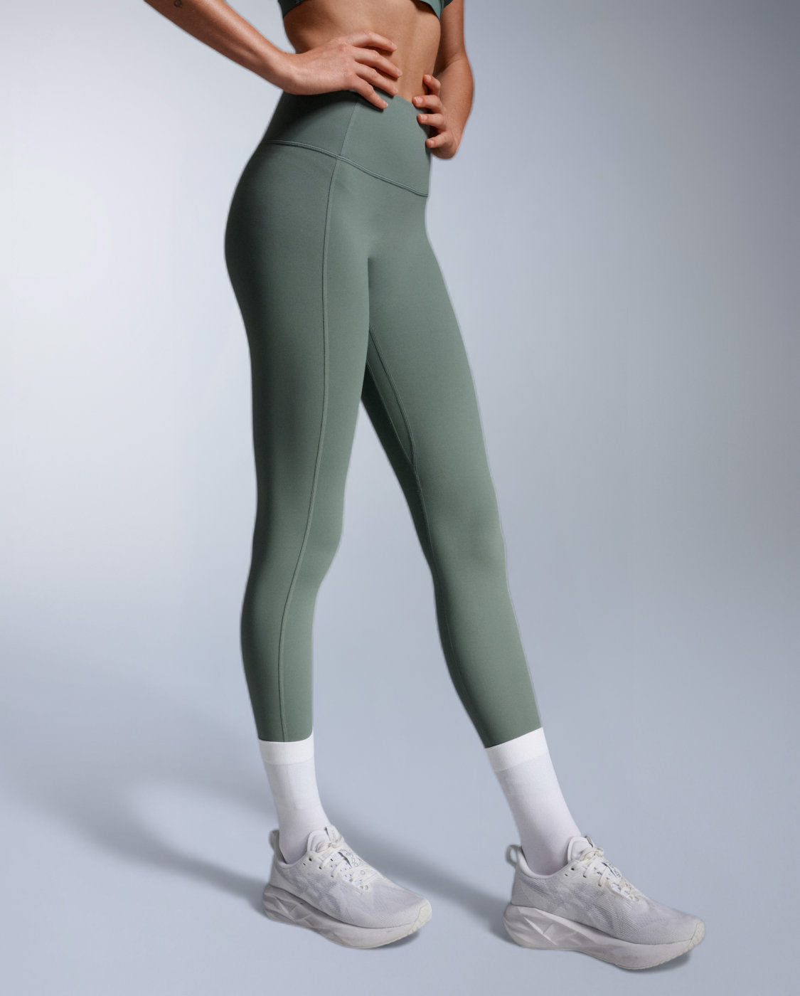 Fluid Hi-Rise Tights Fitnesstights Damen - oliver leaf/olive leaf
