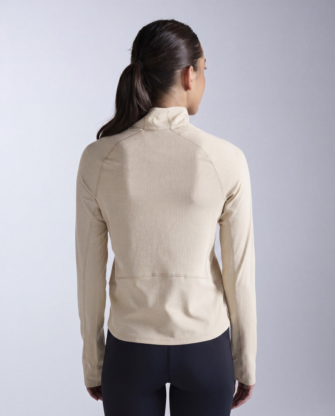 Aero Trail 1/2 Zip Laufshirt Damen - chalk/white reflective