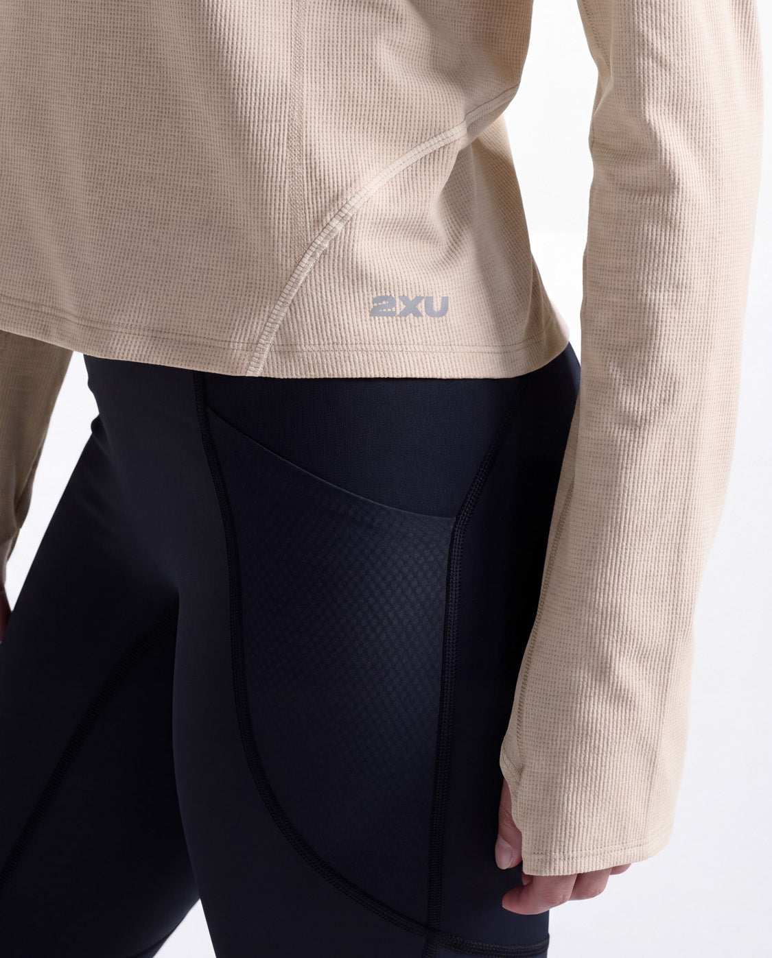 Aero Trail 1/2 Zip Laufshirt Damen - chalk/white reflective