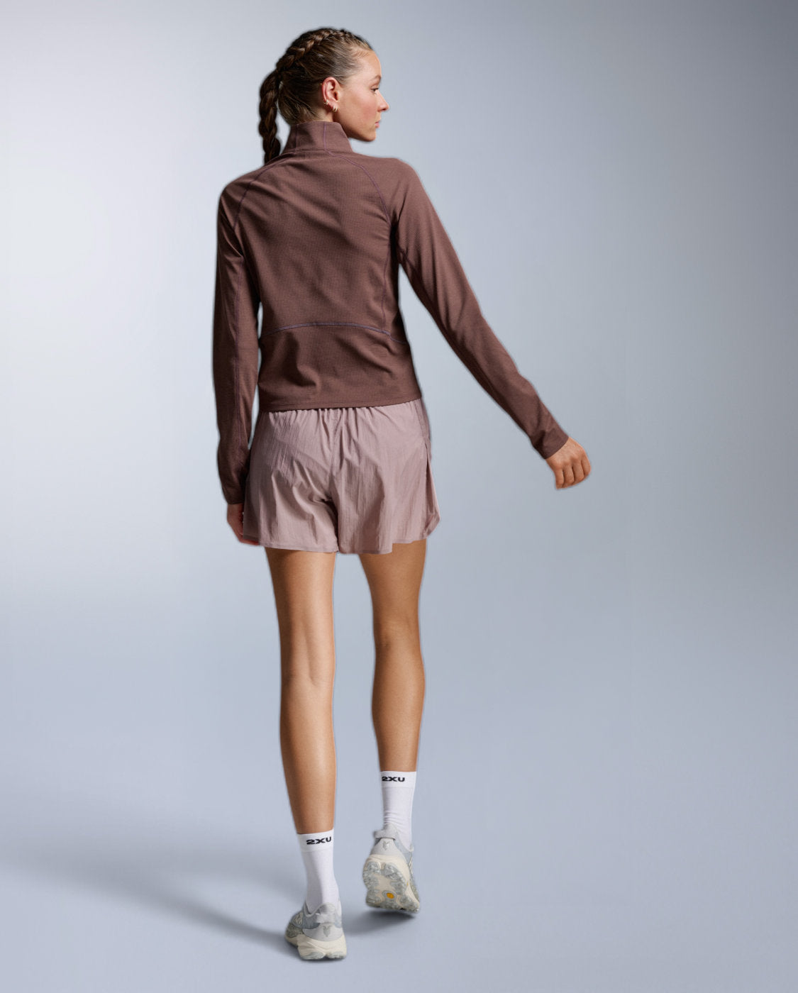 Aero Trail 1/2 Zip Running shirt Women - currant silver reflective