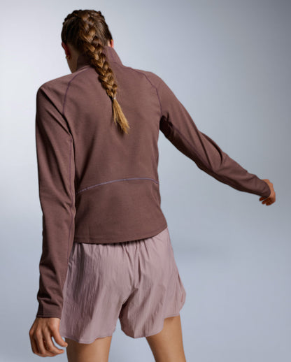 Aero Trail 1/2 Zip Running shirt Women - currant silver reflective
