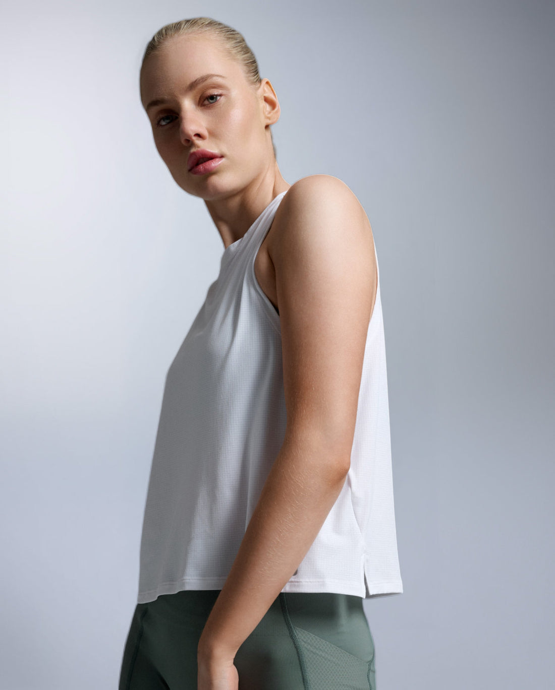 Aero Trail Tank Running shirt Women - chalk/white reflective